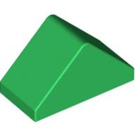 LEGO Green Slope 1 x 2 (45°) Double with Inside Bar (3044)