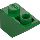 LEGO Grønn Skråning 1 x 2 (45°) Omvendt (3665)