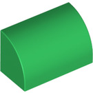 LEGO Green Slope 1 x 2 Curved (37352 / 98030)