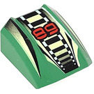 LEGO Green Slope 1 x 2 x 2 Curved with '89' and Stripes (30602)