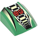 LEGO Green Slope 1 x 2 x 2 Curved with '89' and Stripes (30602 / 43078)