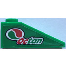 LEGO Green Slope 1 x 3 (25°) with "Octan" and Logo - Left Sticker (4286)