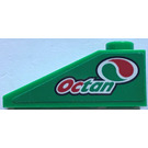 LEGO Groen Helling 1 x 3 (25°) met "Octan" en logo - Rechtsaf Sticker (4286)