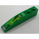 LEGO Green Slope 1 x 6 Curved with 'PERSONAL CALIBRATOR' and 'POWER VENT' Sticker (41762)