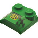LEGO Green Slope 2 x 2 x 0.7 Curved with "3" without Curved End (41855)