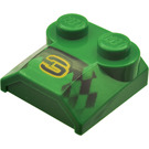 LEGO Groen Helling 2 x 2 x 0.7 Gebogen met "3" zonder gebogen uiteinde (41855 / 42347)