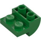 LEGO Vihreä Luiska 2 x 2 x 1 Kaareva Käänteinen (1750)