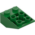 LEGO Green Slope 2 x 3 (25°) Inverted without Connections between Studs (3747)