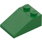 LEGO Green Slope 2 x 3 (25°) with Rough Surface (3298)