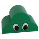 LEGO Green Slope 2 x 4 x 2 Curved with Rounded Top with Eyes (6216)