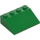 LEGO Grønn Skråning 3 x 4 (25°) (3016 / 3297)