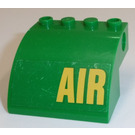 LEGO Vert Pente 4 x 4 x 2 Incurvé avec 'Air' Autocollant (61487)