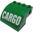LEGO Vert Pente 4 x 4 x 2 Incurvé avec 'CARGO' Modèle Autocollant (61487)