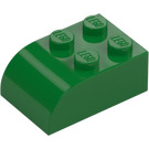 LEGO Zelená Sklon Kostka 2 x 3 s Zakřivená Rohí část (6215)