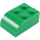 LEGO Vert Pente Brique 2 x 3 avec Haut incurvé (6215)