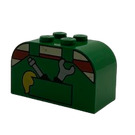 LEGO Vert Pente Brique 2 x 4 x 2 Incurvé avec Tools (4744)