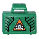 LEGO Grün Klein Koffer mit Orange triangle poison Warning symbol Aufkleber (4449)