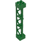 LEGO Groen Support 2 x 2 x 10 Draagbalk Driehoekig Verticaal (Type 4 - 3 staanders, 3 secties) (4687 / 95347)