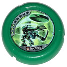 LEGO Technic Bionicle Weapon Throwing Disc with Amazon / Jungle, 3 pips, Amazon throwing disk (32171)