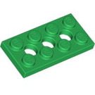 LEGO Grün Technic Platte 2 x 4 mit Löcher (3709)