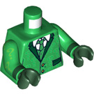 LEGO Vert The Riddler - from LEGO Batman Movie Minifig Torse (973 / 76382)