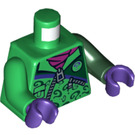 LEGO Grün The Riddler mit Grün und Dunkelgrün Anzug Minifigur Torso (973 / 76382)