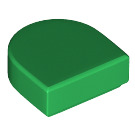 LEGO Green Tile 1 x 1 Half Oval (24246 / 35399)