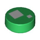 LEGO Vert Tuile 1 x 1 Rond avec BrickHeadz Eye (31468 / 102487)