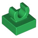 LEGO Green Tile 1 x 1 with Clip (Raised "C") (15712 / 44842)