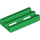 LEGO Green Tile 1 x 2 Grille (with Bottom Groove) (2412 / 30244)