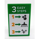 LEGO Green Tile 2 x 3 with '3 EASY STEPS' Sticker (26603)