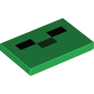 LEGO Grün Fliese 2 x 3 mit Rectangles (Creeper Gesicht) (26603 / 66772)