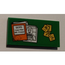 LEGO Groen Tegel 2 x 4 met "GCPD" en picture Sticker (87079)