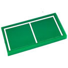 LEGO Green Tile 2 x 4 with Table Tennis Top Sticker (87079)