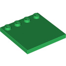 LEGO Vert Tuile 4 x 4 avec Goujons sur Bord (6179)