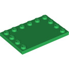 LEGO Groen Tegel 4 x 6 met Studs Aan 3 Edges (6180)