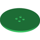 LEGO Green Tile 8 x 8 Round with 2 x 2 Center Studs (6177)