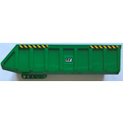 LEGO Green Tipper Bucket 24 x 8 x 8 with 'L.C.B.' and Yellow and Black Danger Stripes (both sides) Sticker (57781)