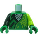 LEGO Green Torso with Lime Scales and White Scarf (973)