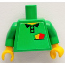 LEGO Grün Torso mit rot und Gelb Cards (Soccer Referee) (973)