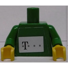 LEGO Grün Town Torso mit '.T...' (Telekom) Aufkleber (973)