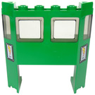 LEGO Vert Train De Affronter 2 x 6 x 5 avec '9V' Warning Autocollant avec 2 découpes hautes (2924)