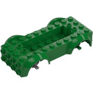 LEGO Green Vehicle Base with Medium Stone Gray Wheel Holders (1813 / 12622)