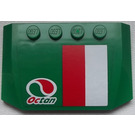 LEGO Grün Keil 4 x 6 Gebogen mit Octan Logo und Streifen Aufkleber (52031)