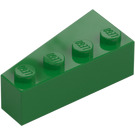 LEGO Grön Kil Kloss 2 x 4 Höger (41767)