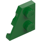 LEGO Grønn Kile Plate 2 x 2 Vinge Venstre (24299)