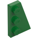 LEGO Vert Pièce de monnaie assiette 2 x 3 Aile Droite  (43722)