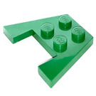 LEGO Green Wedge Plate 3 x 4 without Stud Notches (4859)