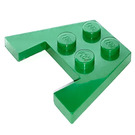 LEGO Grün Keil Platte 3 x 4 ohne Bolzenkerben (4859)