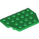 LEGO Groen Wig Plaat 4 x 6 zonder Hoeken (32059 / 88165)